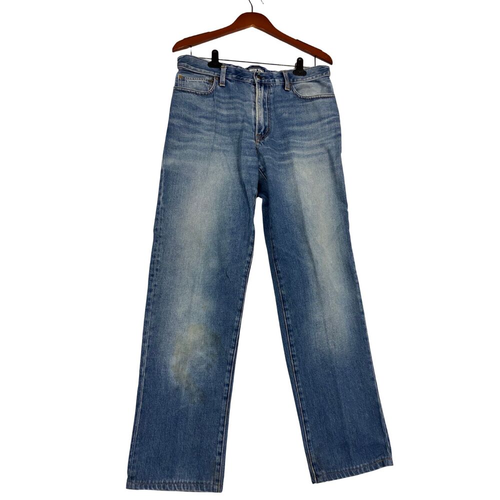 Lands End Square Rigger Mens Jeans 32x30 Blue Denim Traditional Fit Straight Leg